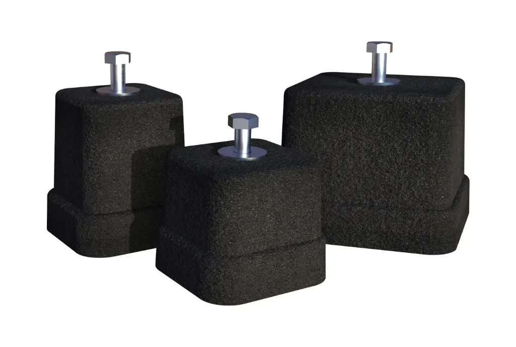 Set de 4 pieds anti vibratiles 