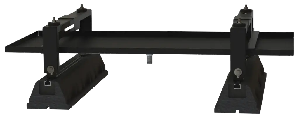 PAW-GRDSTD1100 Paire de supports de pose unités extérieures au sol anti-vibratile en caoutchouc avec rail en aluminium 