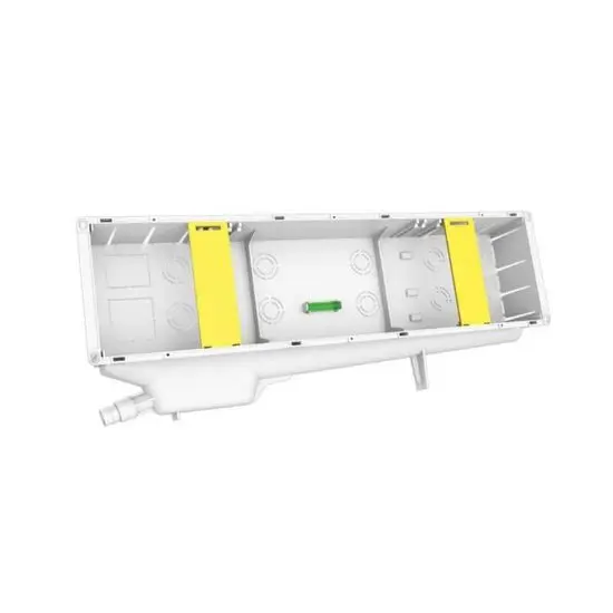 Boitier d'encastrement avec siphon intégré Longueur 440mm - Epaisseur 55mm - Hauteur 100mm 