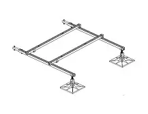 Système de montage modulable pour unité extérieure 1433x1000x415 mm Capacité : 500kg/m2