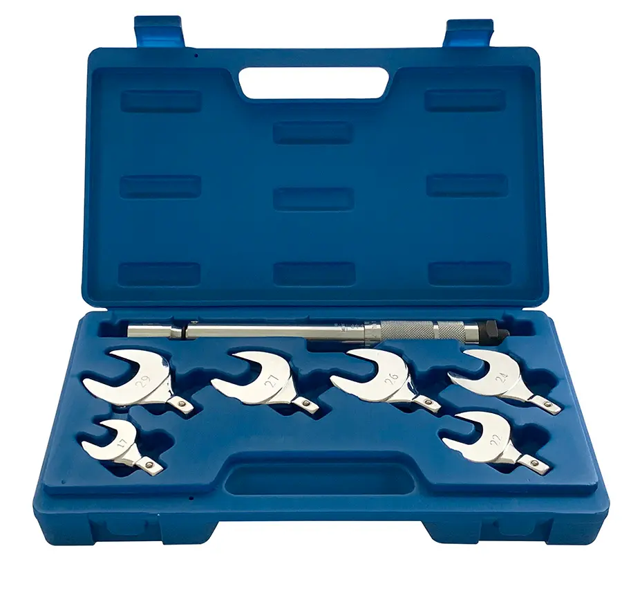 633A Clé plate dynamométrique en coffret avec 6 têtes : 17, 22, 24, 26, 27, 29 mm