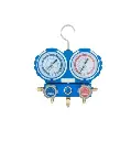 TF-VMG2-1234YF Manomètre 2 voies en coffret (R1234yf) avec jeu de 3 flexibles 1,5 m et coupleurs automobiles 1/4" M