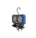 TF-VRM2-A-0401A Manomètre 2 voies en coffret classe 1.0 (R32, R134a, R407C & R410A) avec 3 flexibles 1,5 m et 2 adap