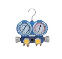 TF-VMG4-R410AA Manomètre 4 voies en coffret (R32, R410A, R134a, R407C) avec 4 flexbiles 1,5 m (3x1/4" + 1x3/8")
