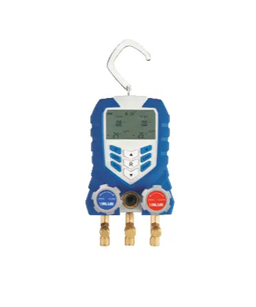 TF-VDG1 Manomètre électronique en coffret avec pince de prise de température et coupleurs automobiles 1/4" M