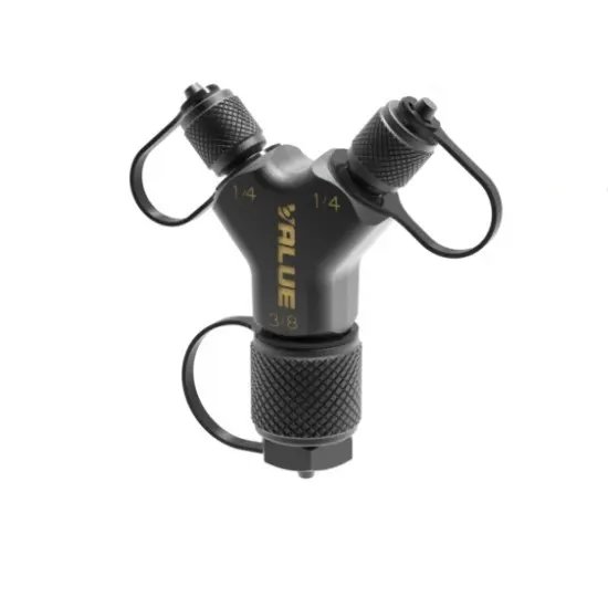 TF-VRF1030 Raccord d'évacuation et de transfert rapide 3/8"-1/4"-1/4" - Rapid Y