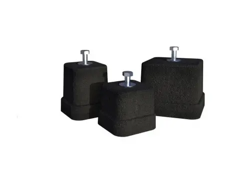 Set de 4 pieds anti vibratiles Hauteur 80 / Largeur 80 / Longueur 100