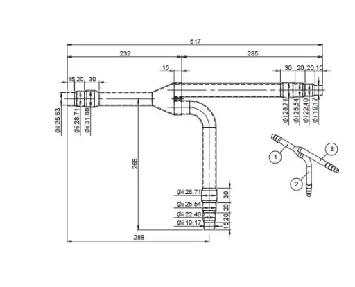 [CZ-P680PH2BM] CZ-P680PH2BM Kit de connexion groupe extérieur 2 voies (68 kW)