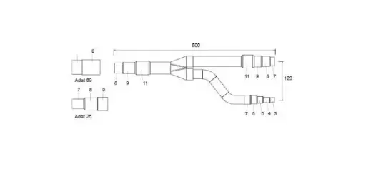 [CZ-P1350BK2BM] CZ-P1350BK2BM Dérivateur 2 voies (68 kW à 135 kW)