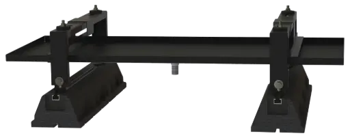 [PAW-GRDSTD1100] PAW-GRDSTD1100 Paire de supports de pose unités extérieures au sol anti-vibratile en caoutchouc avec rail en aluminium 