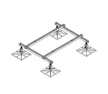 [FF4] Système de montage modulable pour unité extérieure 1433x1221x415 mm Capacité : 500kg/m2
