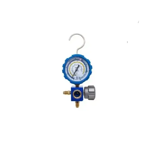 [TF-VMG1-S-L] TF-VMG1-S-L Manomètre 1 voie sous blister BP bleu (R22, R134a, R410A & R407C) sans flexible