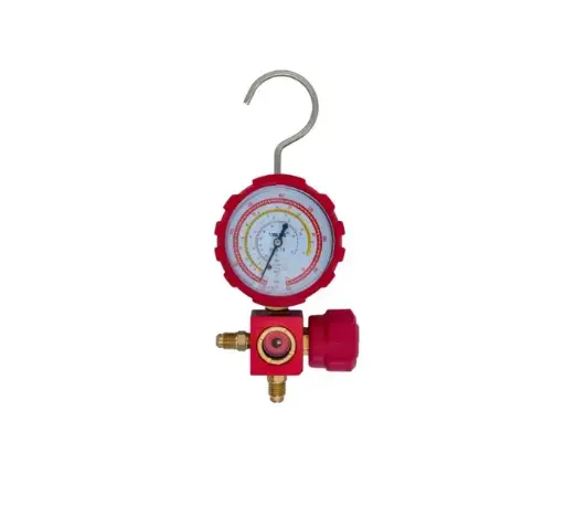 [TF-VMG1-S-H] TF-VMG1-S-H Manomètre 1 voie sous blister HP rouge (R22, R134a, R410A & R407C) sans flexible
