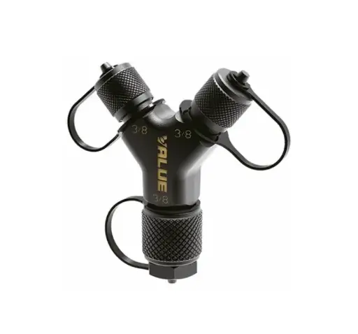 [TF-VRF1028] TF-VRF1028 Raccord d'évacuation et de transfert rapide 3/8"-3/8"-3/8" - Rapid Y